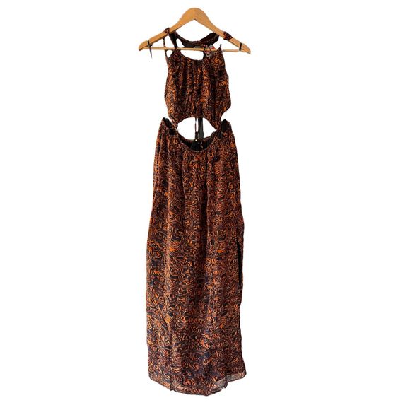 New Free People Holy Smokes Printed Maxi Dress Size XL - Picture 3 of 7